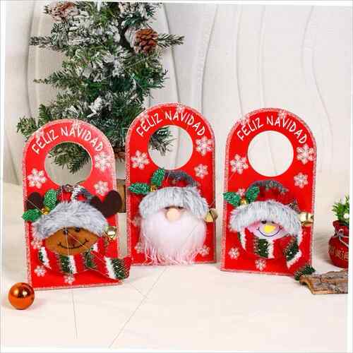 Christmas cartoon doorknob hanging ornament door hanging