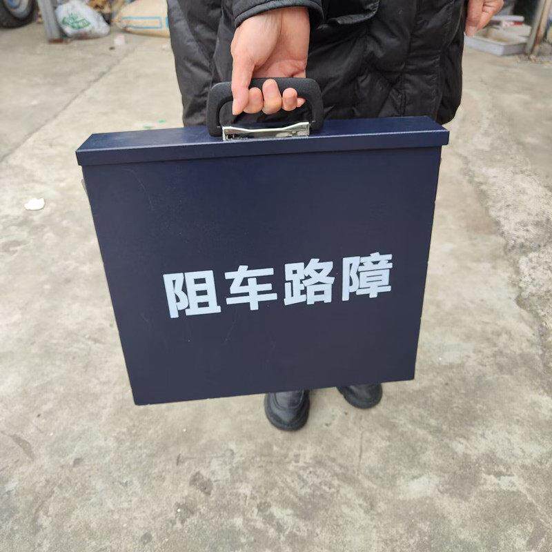 可携式阻车路障手动不锈钢伸缩全自动阻车器电动伸缩三角简易