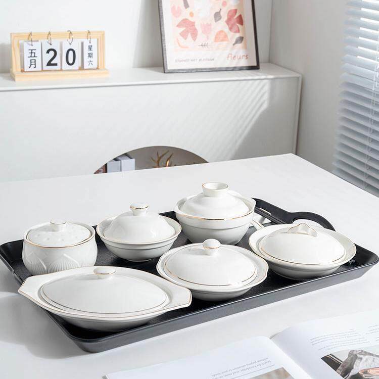 陶瓷月子餐餐具月子中心餐盘带盖子产妇医院专用一人食会所餐具套