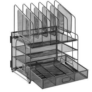 新款 收纳文件框批发 办公室多层桌面金属文件架档案资料抽屉式