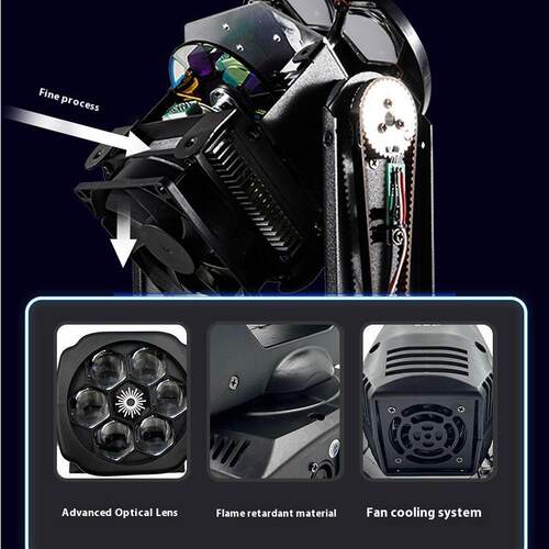 迷你6蜂眼发光二极管移动头灯120W RGBW发射器工厂来源DJ婚礼表演