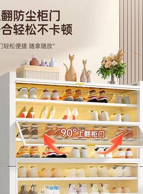 家用钢制鞋户柜入租门口落地多层AIH防尘鞋架出屋玄关容大量收纳