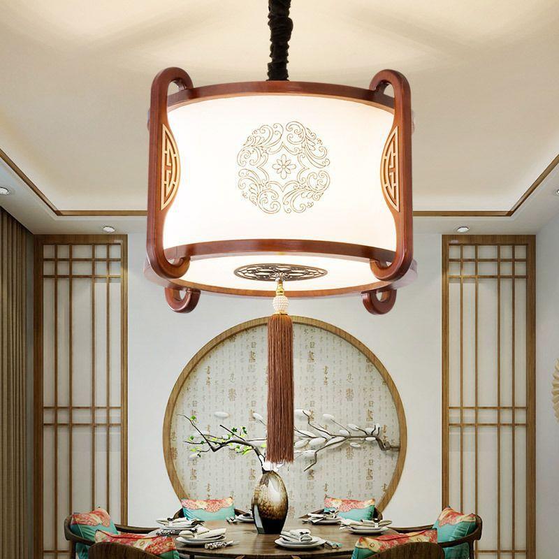 中式吊灯客厅灯实木餐厅灯具仿古吊灯中国风走廊门厅阳台楼梯吊灯