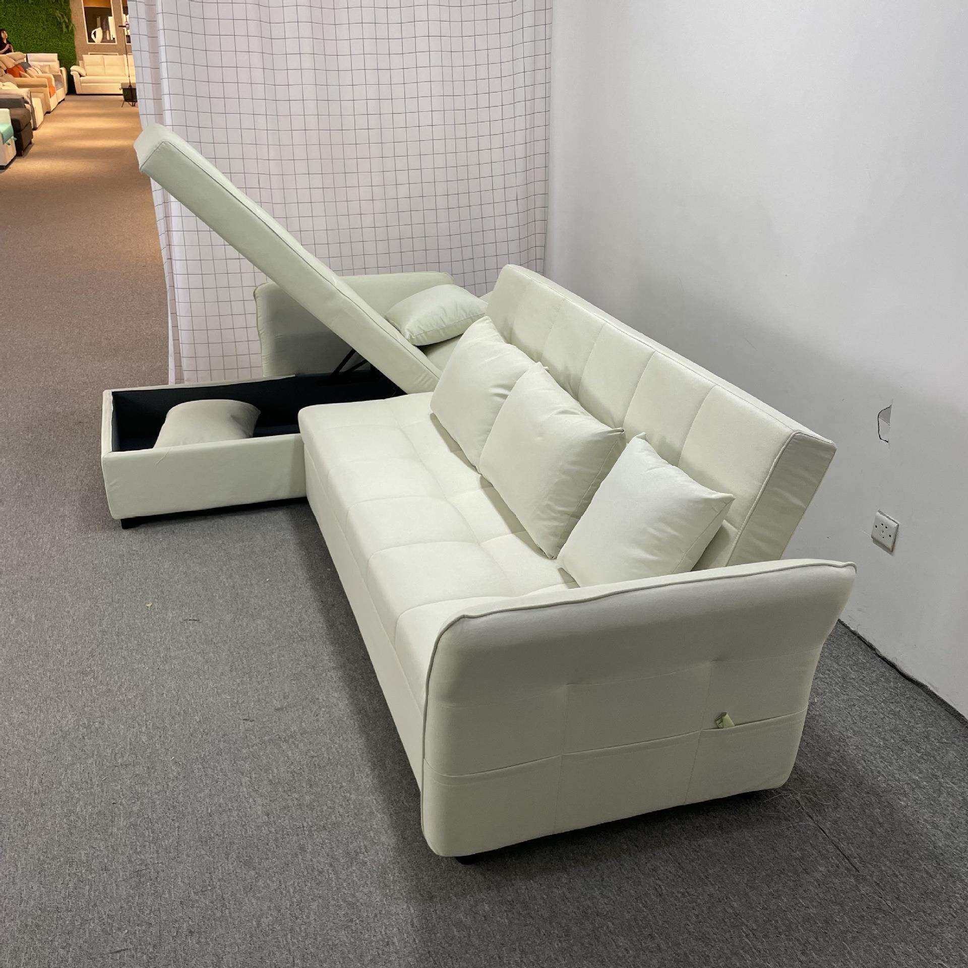 推拉折叠两用中小户型客厅公寓布艺组合可拆洗储物多功能沙发床