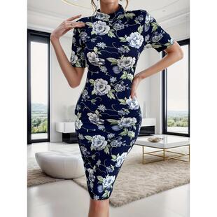 A 86981 New Chinese Style Cheongsam Dress 新中式旗袍