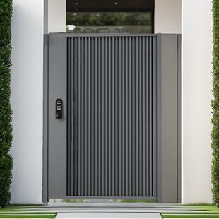 铝合金别墅庭院双开大门铝艺院子门头铁艺大门围墙不锈钢电动门楼