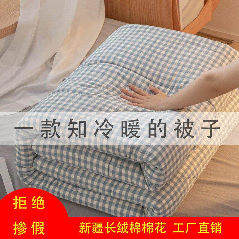 工厂直销 新疆棉花被水洗棉花被子 秋冬被加厚保暖棉花被褥