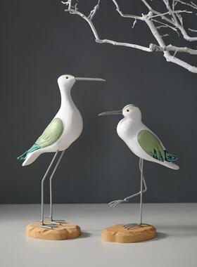 地中海海洋风格海鸥海鸟儿童房样板房电视柜家居隔板装饰摆件礼物