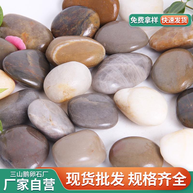 五彩抛光鹅卵五彩鹅卵天彩色铺路然水装饰雨花石石子鱼缸池造景垫