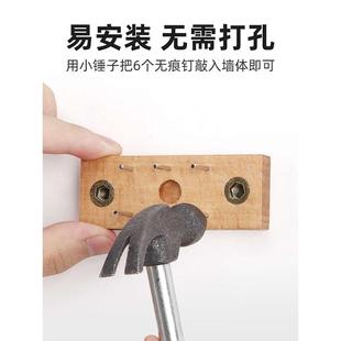 榉木免打孔吉他挂钩尤克里里墙壁吊架小提琴胡桃木乐器壁挂架支架