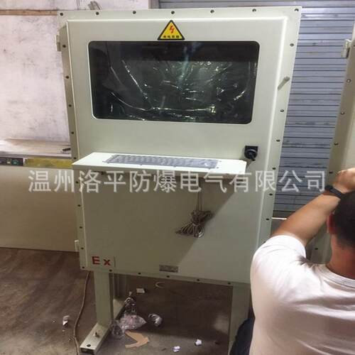 直销22寸显示器防爆外壳单联操作台电脑柜不锈钢控制箱 洛平防爆