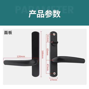 铝合金断桥金属平开门不锈钢6525 塑钢简易通道门锁 6530系列老式