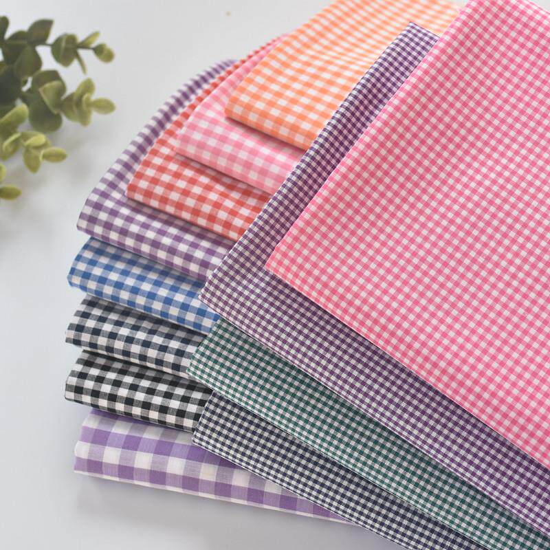 小面团纯棉色织先染格子布进口面料衣服裙子童装衬衫手工