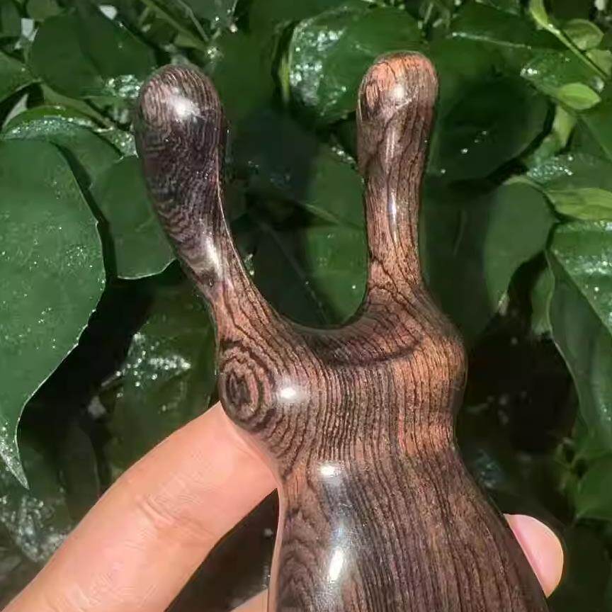 紫光檀小兔子刮耳朵眼睛提拉下颌线按摩放松拨筋刮脖子和肩膀穴位