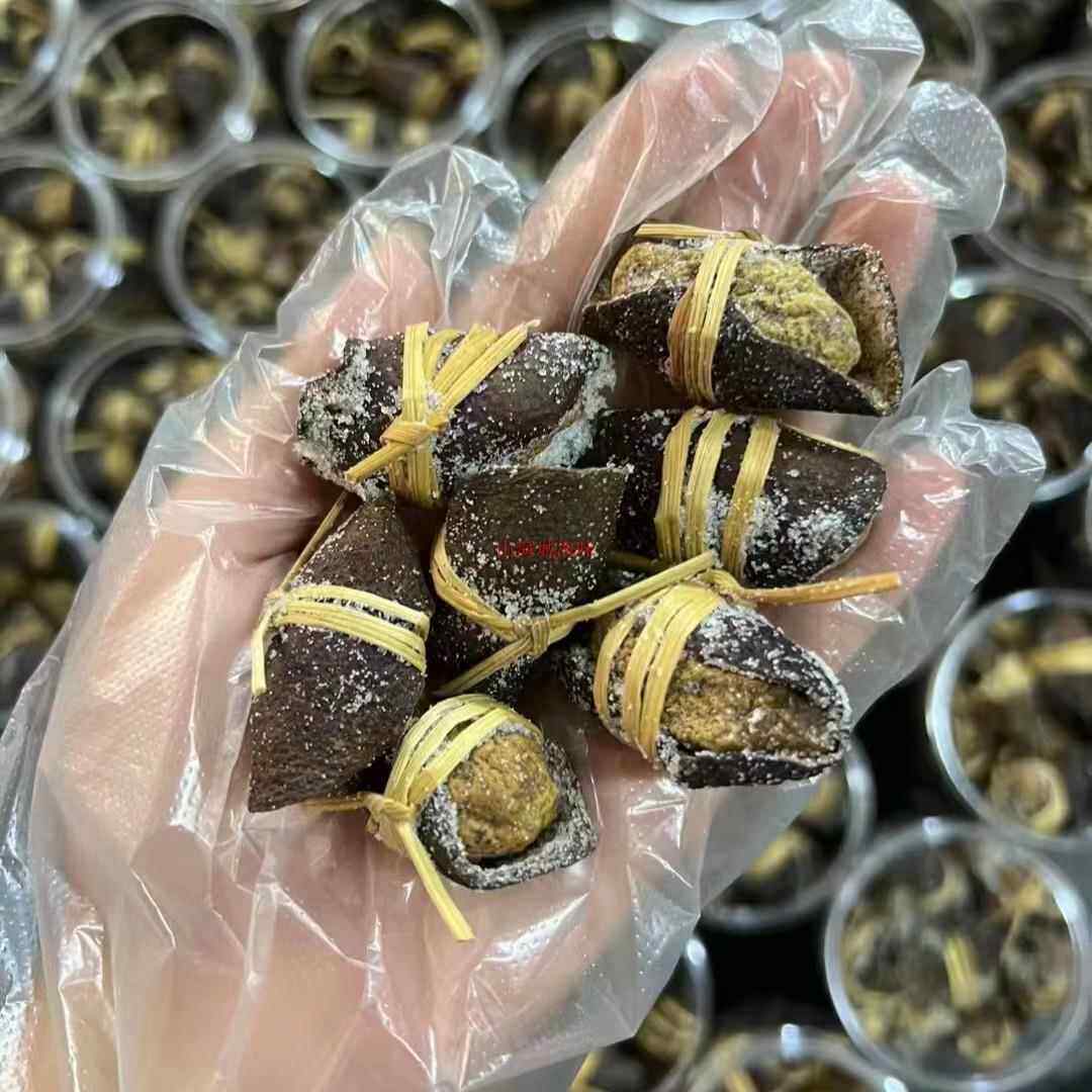 广东特产 新会三宝扎陈皮咸橄榄禾秆草手工腌制三宝茶煲汤500克