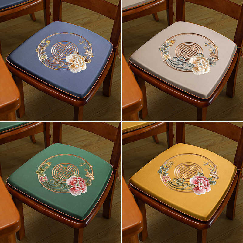 实木餐桌马蹄形垫子新中式高档坐垫梯形餐椅垫凳垫红木椅子垫座垫