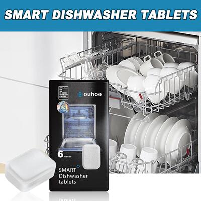 OUHOE Dishwasher Cleaning Tablets - Heavy Duty Grease and St