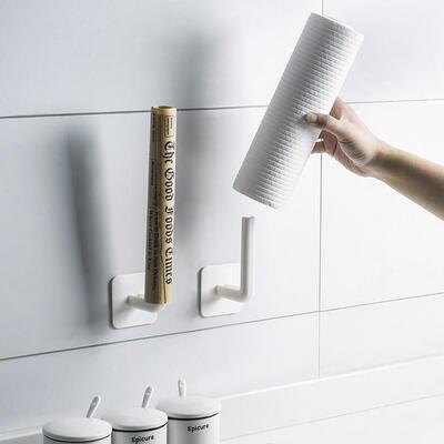 Kitchen paper towel no-drill special hook stand, suitable fo