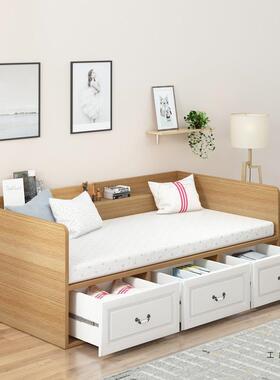 卧室单双床小户榻型专人用踏踏米床板式抽屉储物F96S855M床.2m1客