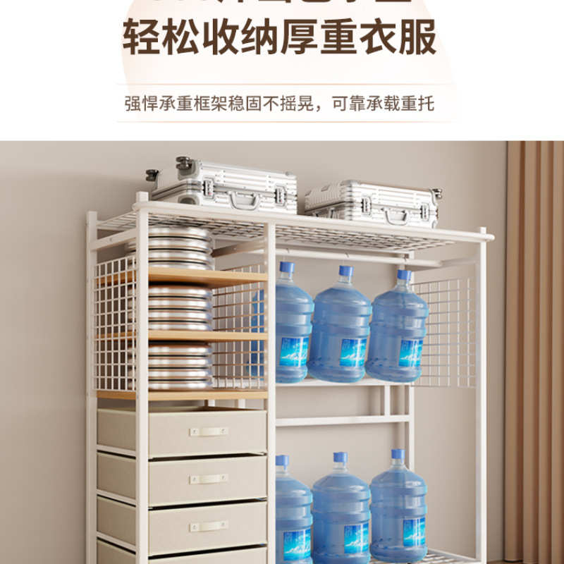 衣架简易衣柜布衣柜衣橱简约小户型家用卧室出租房用开放式乐之芸