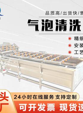 新式砂糖橘气泡清洗机 果冻橙清洗风干线 商用猕猴桃干加工生产线