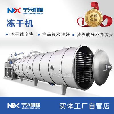 宁兴冬枣冷冻干燥机 大型荔枝芋头真空冻干机 中药材黄精冻干设备