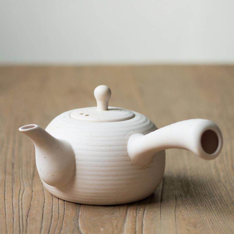 白泥陶壶砂铫粗陶茶具炭炉侧把煮茶壶白茶急须壶玉书煨