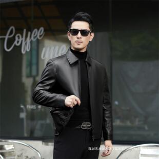 冬商务休闲高端尚抗寒加真皮 羽绒真皮皮衣时男士 厚秋新23023 KJ款