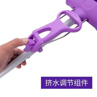 大双排把海绵851吸水拖家用免手洗宽加加大滚挤水伸缩轮杆胶棉拖