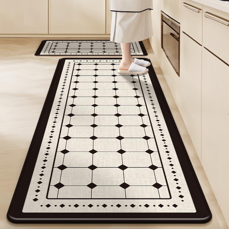 厨房地垫防滑防油可擦免洗地毯2024新款l型垫子脚垫吸水吸油耐脏