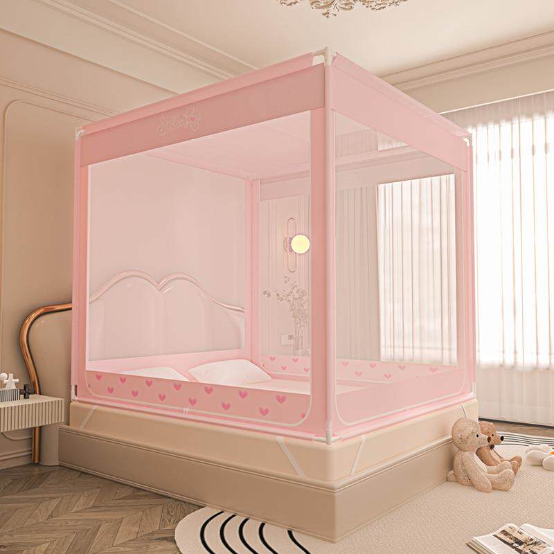包邮防摔蚊帐家用卧室儿童床蒙古包免安装支架杆加粗加厚2026新款