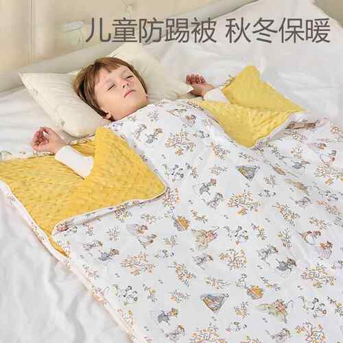 儿童睡袋防踢被秋冬款季加厚中大童小孩睡觉防蹬被子神器四季通用