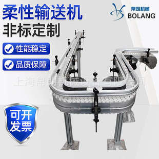 柔性链输送机电芯流拉带柔性循环传送系统食品包装 机齿形链输送带
