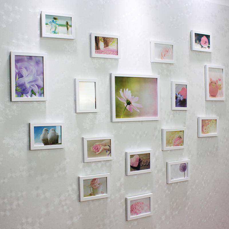 创意爱心形照片墙婚纱儿童相片墙挂墙婚房卧室装饰17框组合相框墙,家居饰品,相框/画框,淘宝优惠券,粉丝福利购,淘宝优惠卷