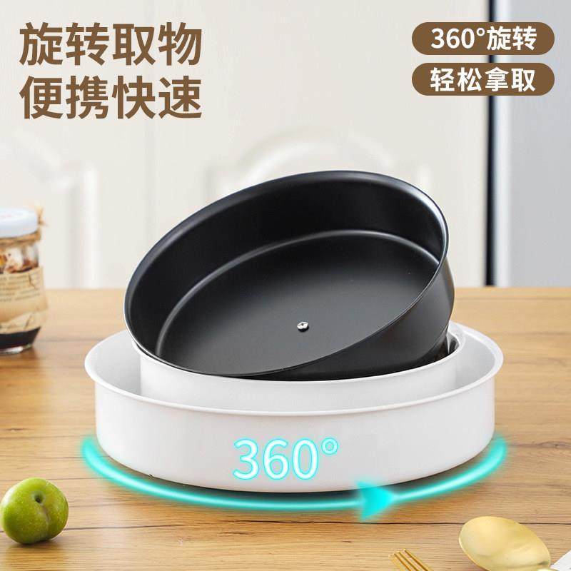 日本调料旋转托盘加厚架置物架厨房调味品调味料瓶收纳盘360度可