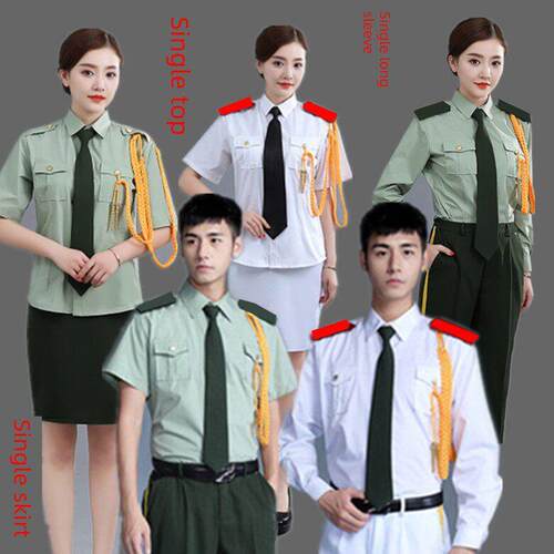 军乐队鼓队表演服装国旗护卫队衬衫短袖成人乐器表演裤合唱服