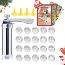 曲奇饼干奶油裱花枪 铝合金裱花嘴20个片溶豆挤花袋器曲奇饼干枪