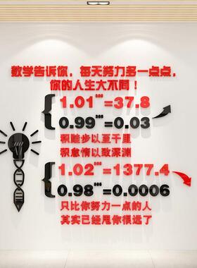 数学公式励志墙贴班级布置教室墙面文化装饰初中高三背景培训机构