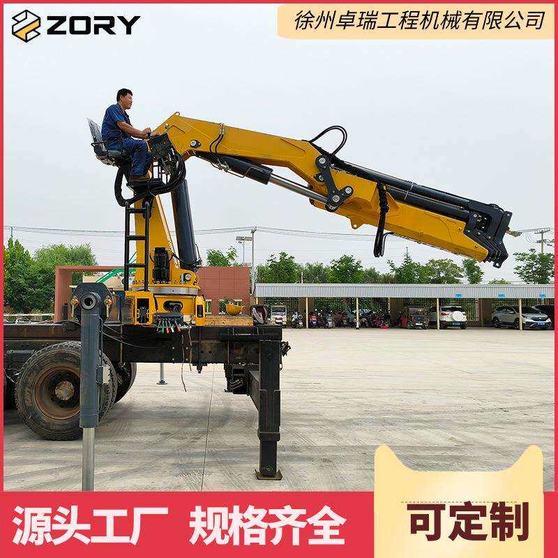 随车吊16吨20吨建筑工程液压折臂吊平板货车车载起重吊机吊臂工厂