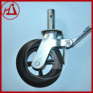 源头厂家带刹车万向轮脚手架脚轮200mm水平360度旋转灵活