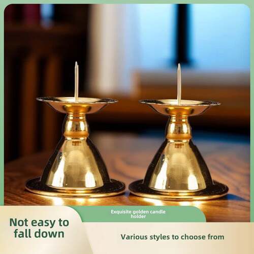 合金烛台家庭中国莲花烛台装饰品覆古烛台光站婚礼蜡烛基地