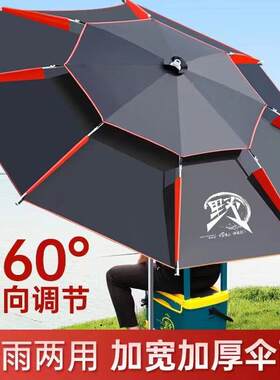 钓鱼伞2.6万向防雨大钓伞2024新款加厚防晒防雨垂钓遮阳伞露营伞
