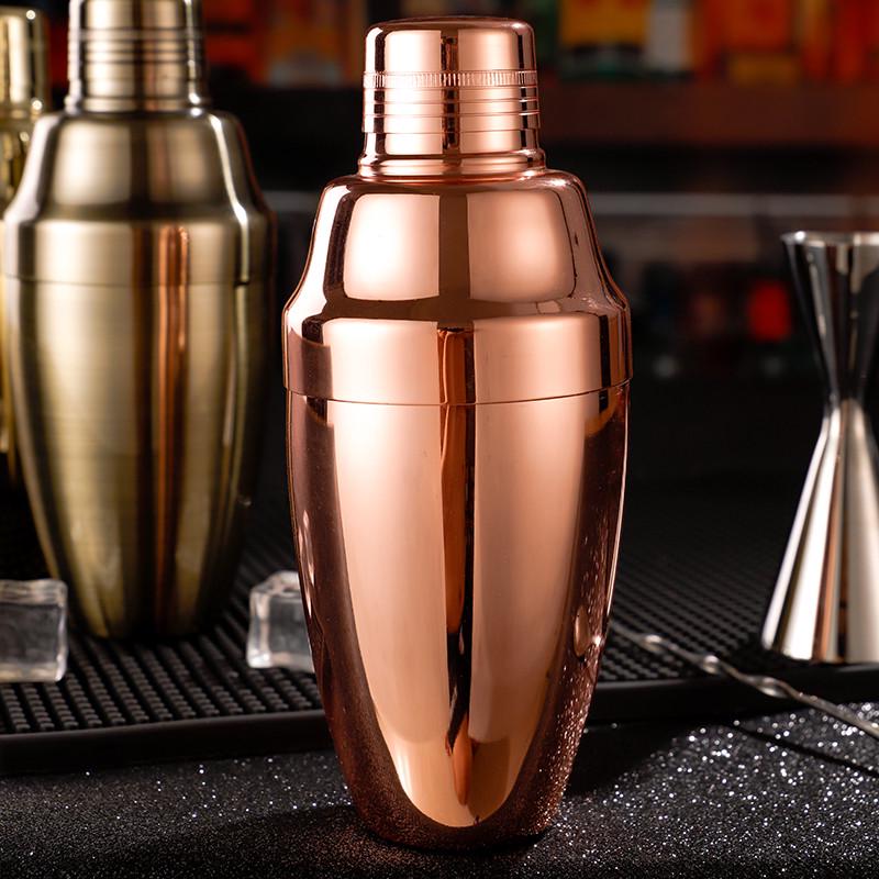 传统三段式调酒器 304不锈钢摇酒器 美式调酒壶雪克壶 shaker摇壶