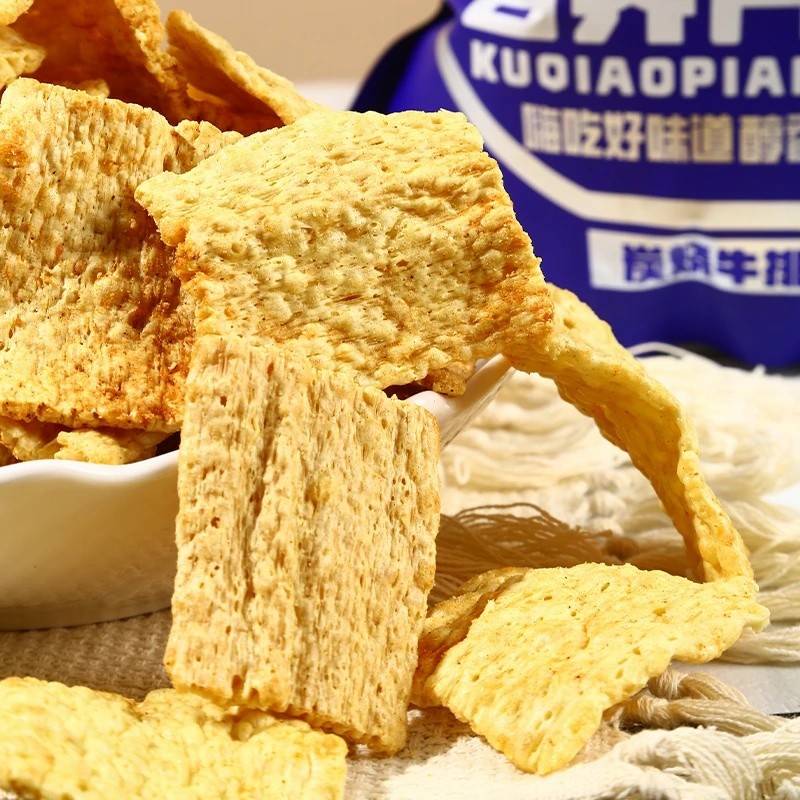 姐馋苦荞片醇香苦荞片粗粮添加酥脆实惠2包装炭烧牛排味香辣味