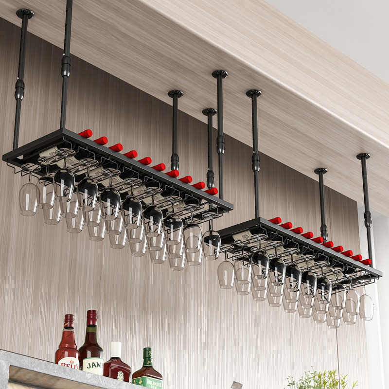 悬挂红酒杯架酒吧台倒挂高脚杯架咖啡厅耳朵杯悬挂架创意葡萄酒架