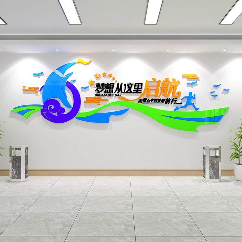 办公室教室墙面装饰展示公司形象企业文化墙励志团队3d立体墙贴纸