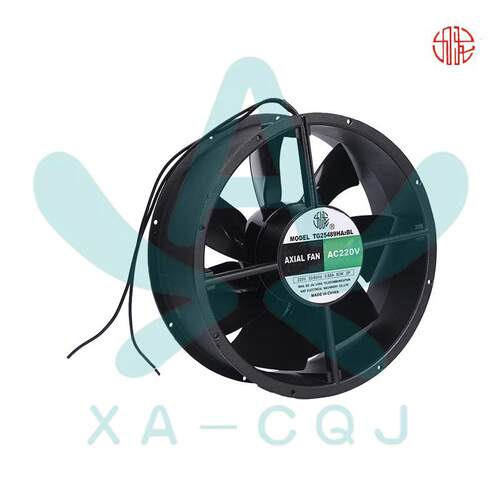 宁波九龙全金属铁叶TG25489HA2BL220V机柜散热风扇大风量低噪声