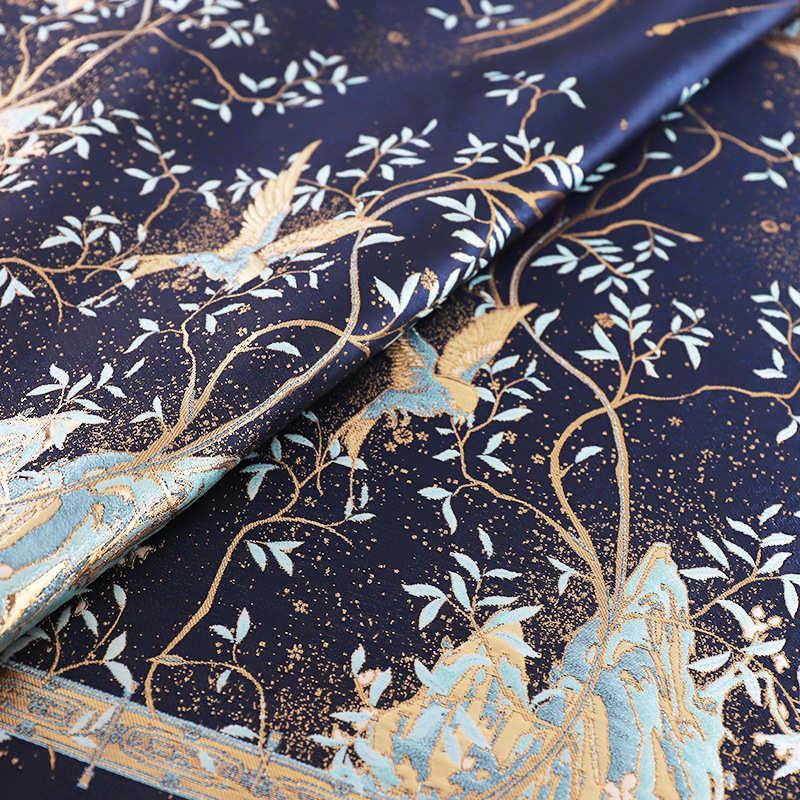 面《马面料中式花缎国风妆批发花提源头鸟语裙新厂家》织金芳华