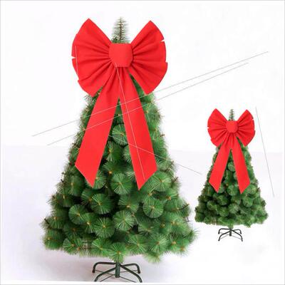 Christmas red flannelette Christmas bow decoration蝴蝶结