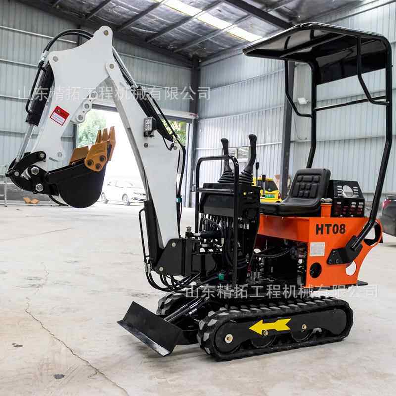 08小挖掘机农水沟挖掘大棚翻0.8吨微挖沟机型建用地筑室内拆除履